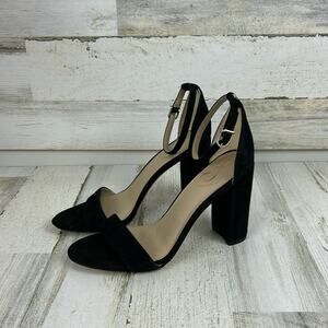 Sam Edelman Yaro Womens sz 9M black suede block heel sandals new